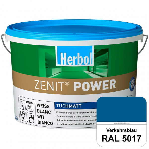 Herbol Zenit Power (RAL 5017 Verkehrsblau) Superdeckende ELF-Wandfarbe