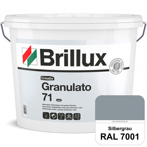 Creativ Granulato 71 (RAL 7001 Silbergrau) Verarbeitungsfertige, quarzgefüllte Dispersionsfarbe für