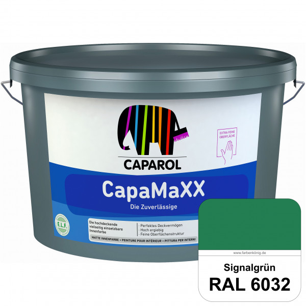 CapaMaXX (RAL 6032 Signalgrün) tuchmatte Innenfarbe mit hohem Deckvermögen und Ergiebigkeit