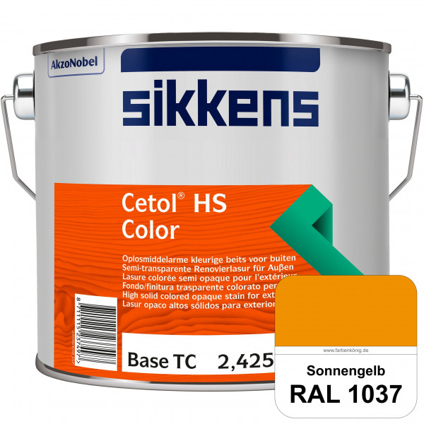 Cetol HS Color (RAL 1037 Sonnengelb) Dekorative semi-transparente Lasur (lösemittelhaltig) für außen