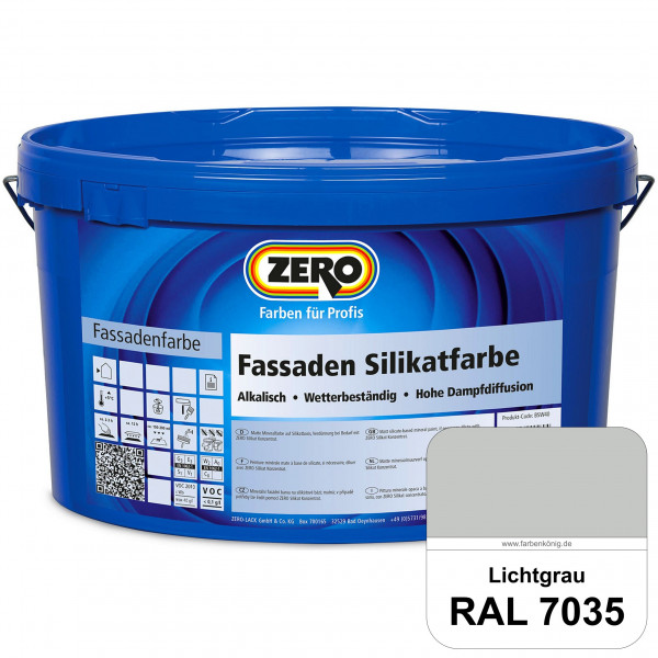 Fassaden Silikatfarbe (RAL 7035 Lichtgrau)