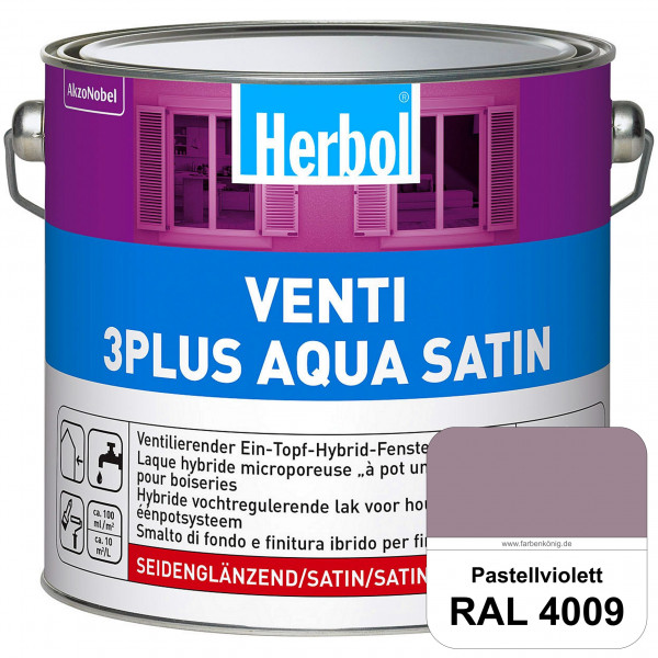 Venti 3Plus Aqua Satin (RAL 4009 Pastellviolett) wasserbasierter & feuchtigkeitregulierender Ein-Top