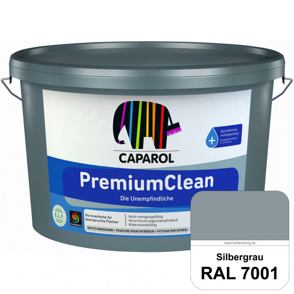 PremiumClean (RAL 7001 Silbergrau) Hoch reinigungsfähige Farbe für beanspruchte Flächen (innen)