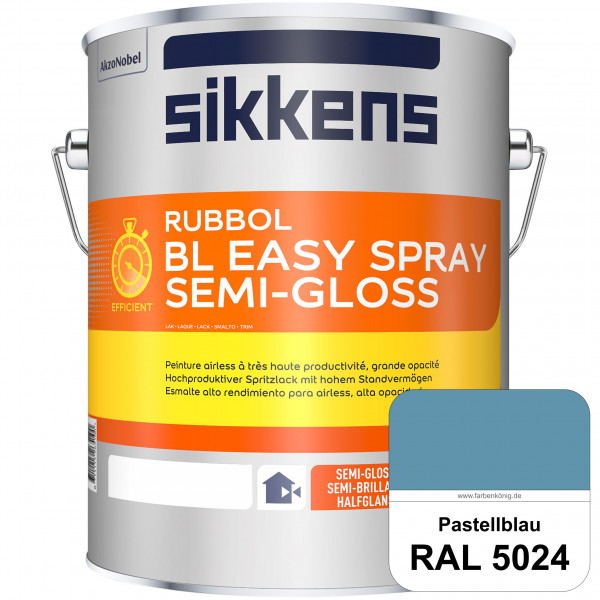 Rubbol BL Easy Spray (RAL 5024 Pastellblau) Seidenglänzender Airlesslack (außen & innen)
