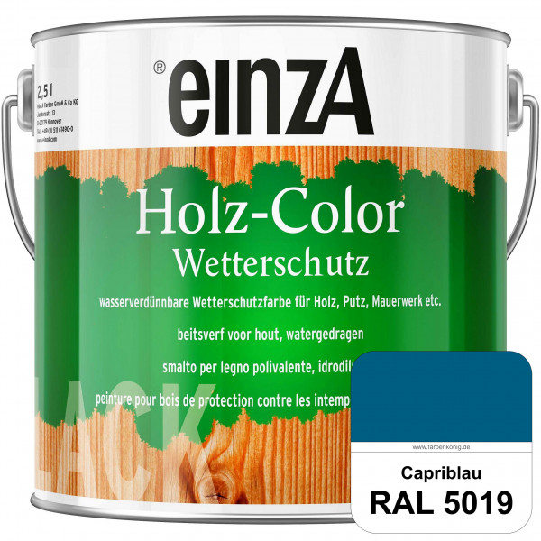 einzA Holz-Color (RAL 5019 Capriblau) Wetterschutzfarbe für außen