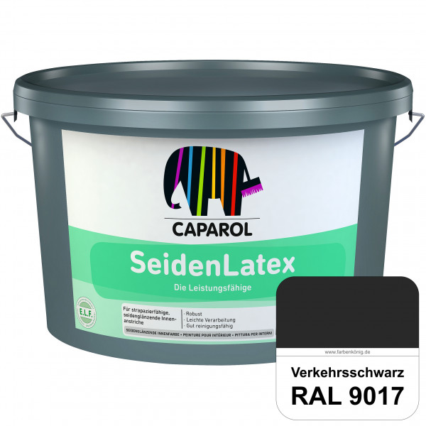 SeidenLatex ELF (RAL 9017 Verkehrsschwarz) strapazierfähige, scheuerbeständige und seidenmatte Latex