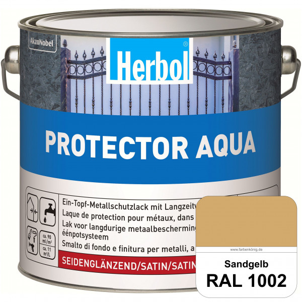 Protector Aqua (RAL 1002 Sandgelb) Lack für Eisen, Stahl und NE-Metalle (Innen&Außen)