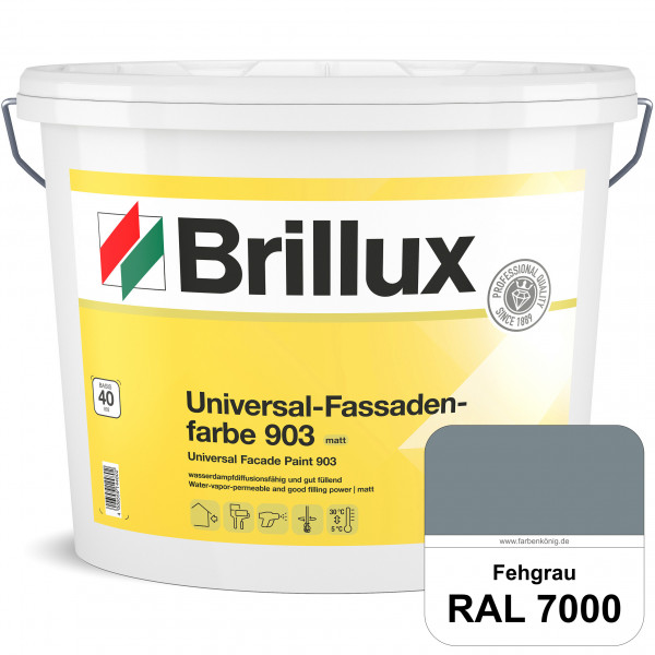 Universal-Fassadenfarbe 903 (RAL 7000 Fehgrau) wetterbeständige, sehr gut füllende & spannungsarme D