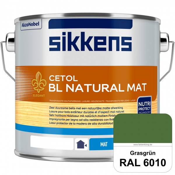 Cetol BL Natural Mat (RAL 6010 Grasgrün) Matte, wasserverdünnnbare Dünnschichtlasur