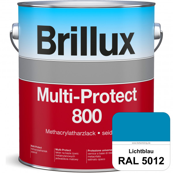 Multi-Protect 800 (RAL 5012 Lichtblau) seidenmatter, hoch wetterbeständiger Methacrylatharzlack, für