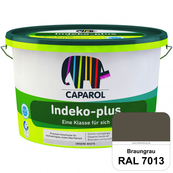 Indeko-plus (RAL 7013 Braungrau) doppeldeckende matte & hochwertige Innenfarbe