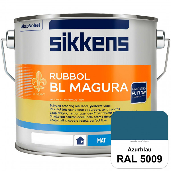Rubbol BL Magura (RAL 5009 Azurblau) matter PU-Lack (wasserbasiert) innen & außen