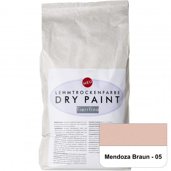 DRY-PAINT Lehmtrockenfarbe - Mendoza Braun - 05