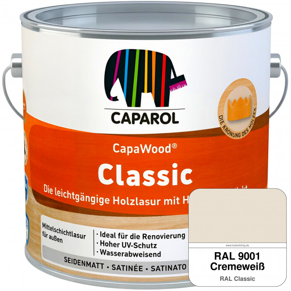 CapaWood Classic (RAL 9001 Cremeweiß) - ersetzt Capadur ClassicLasur