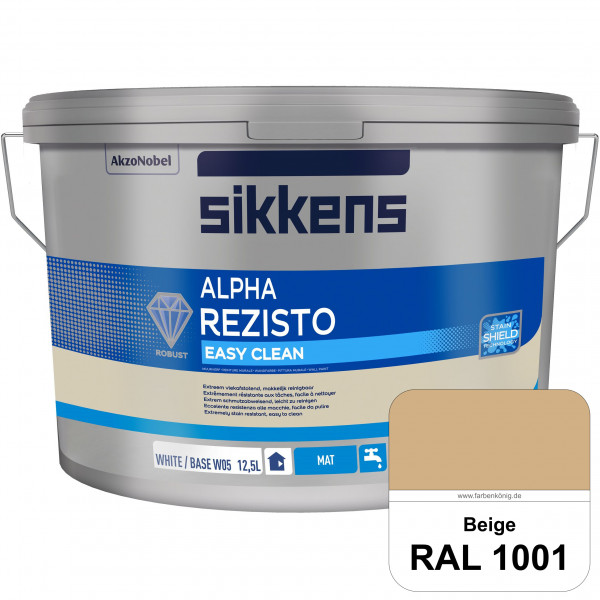 Alpha Rezisto Easy Clean (RAL 1001 Beige) Extrem widerstandsfähige & matte Innenfarbe