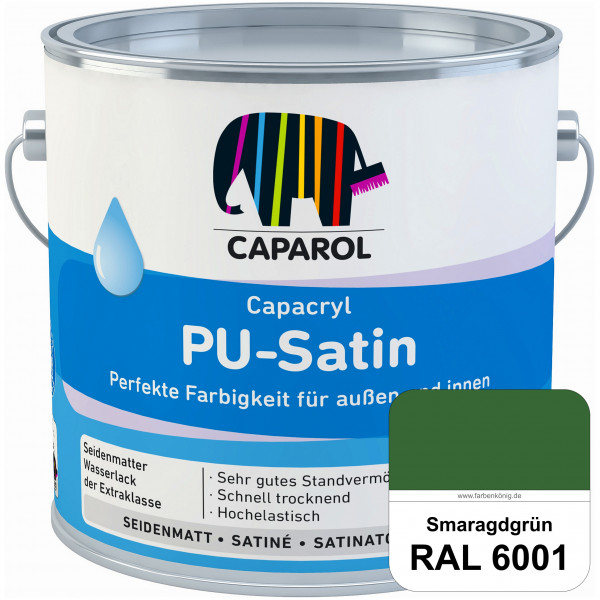 Capacryl PU-Satin (RAL 6001 Smaragdgrün) hochwertige Zwischen-/ Schluss­lackierungen für grundierte