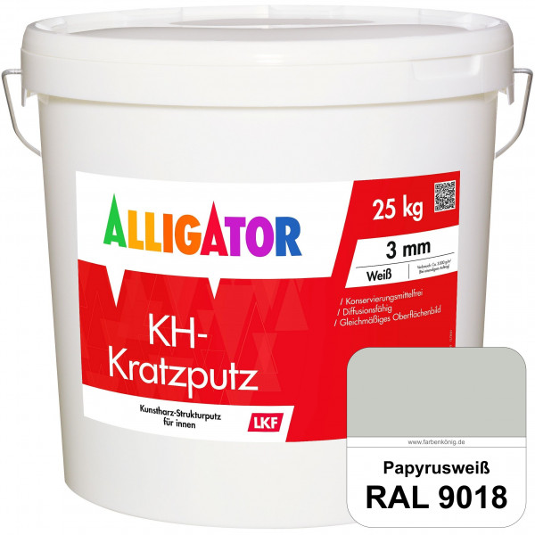 KH-Kratzputz LEF 3 mm (RAL 9018 Papyrusweiß)