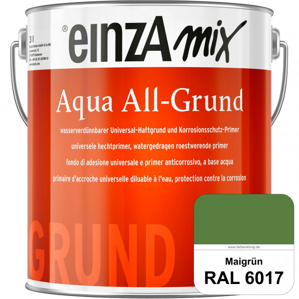einzA Aqua All-Grund (RAL 6017 Maigrün) Wasserverdünnbarer Haftgrund & Korrosionsschutz-Primer