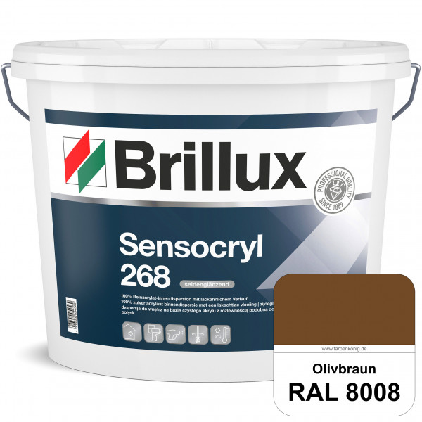 Sensocryl ELF 268 (RAL 8008 Olivbraun) hochwertige seidenglänzende & strapazierfähige Reinacrylat-In
