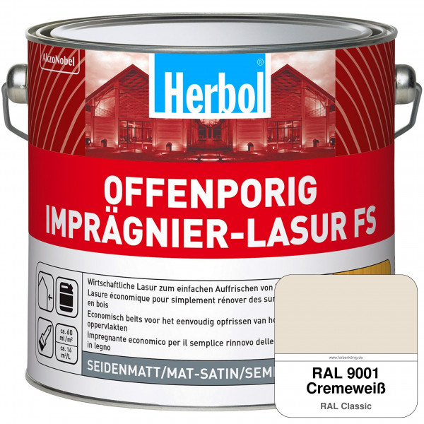 Offenporig Imprägnier-Lasur FS (RAL 9001 Cremeweiß)
