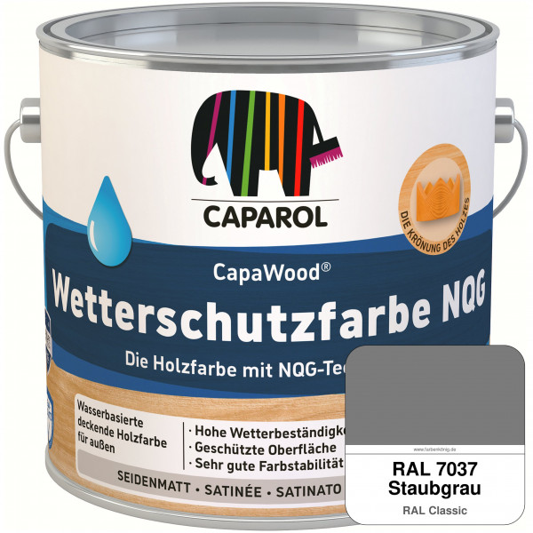 CapaWood® Wetterschutzfarbe NQG (RAL 7037 Staubgrau) - ersetzt Capadur Wetterschutzfarbe NQG