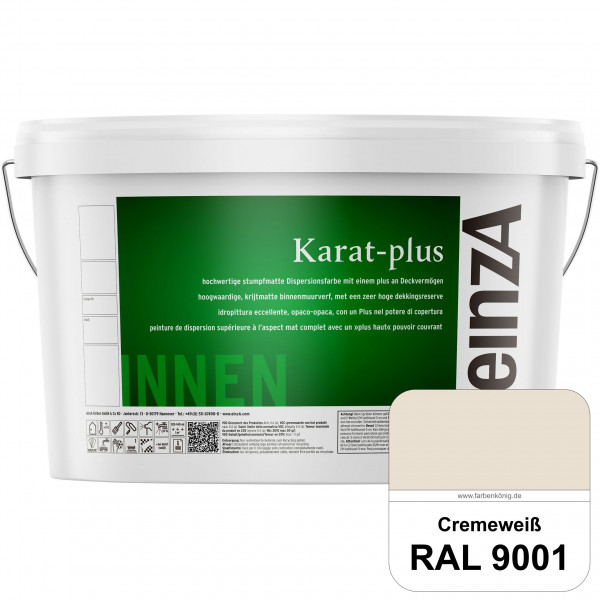 einzA Karat-plus (RAL 9001 Cremeweiß) Innenwandfarbe mit herausragenden Produkteigenschaften