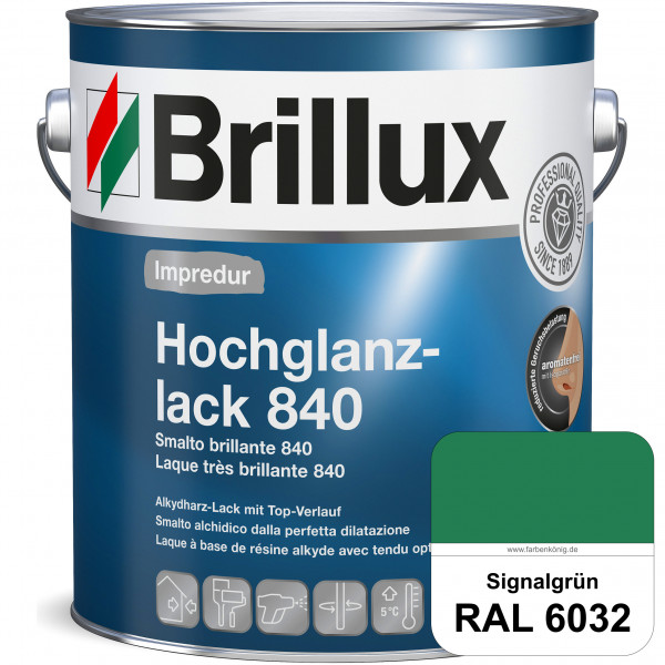 Impredur Hochglanzlack 840 (RAL 6032 Signalgrün) für Holz- und Metallflächen (löselmittelhaltig) inn