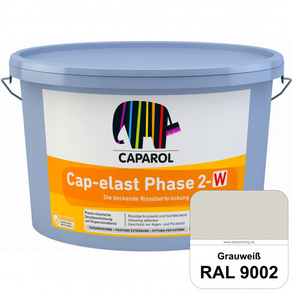 Cap-elast Phase 2-W (RAL 9002 Grauweiß) elastisches Beschichtungssystem für die Sanierung gerissener
