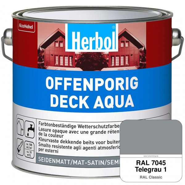 Offenporig-Deck Aqua (RAL 7045 Telegrau 1)