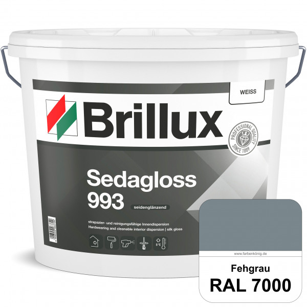 Sedagloss 993 (RAL 7000 Fehgrau) seidenglänzende Innendispersion für hoch strapazierfähige & gut rei