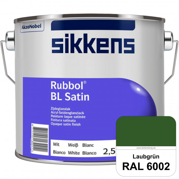 Rubbol BL Satin (RAL 6002 Laubgrün) hochelastischer & seidenglänzender Lack (wasserbasiert) innen &