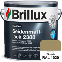 2K-Aqua Seidenmattlack 2388 (RAL 1020 Olivgelb) mechanisch und chemisch hoch belastbar für außen & i