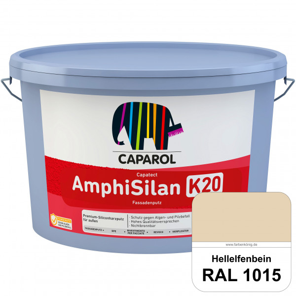 Capatect AmphiSilan Fassadenputz K20 (RAL 1015 Hellelfenbein) Spezielle Innenfarbe für die rationell