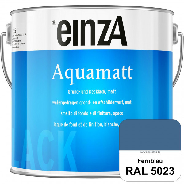 einzA Aquamatt (RAL 5023 Fernblau) Wasserverdünnbare Vorstreichfarbe & matte Lackfarbe