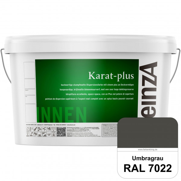einzA Karat-plus (RAL 7022 Umbragrau) Innenwandfarbe mit herausragenden Produkteigenschaften