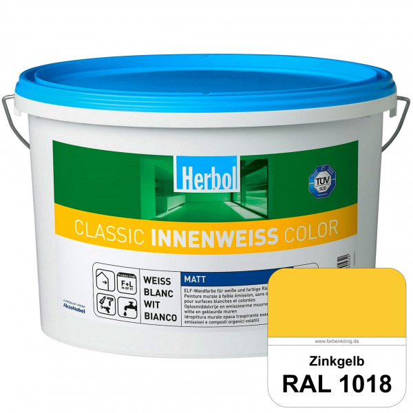 Classic Innenweiss Color (RAL 1018 Zinkgelb) Hochwertige Renovierungsfarbe