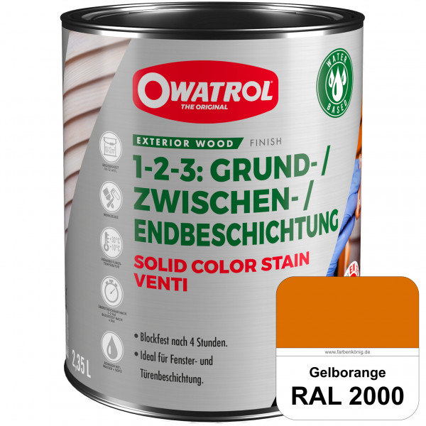 SOLID COLOR STAIN VENTI (RAL 2000 Gelborange)