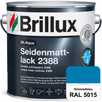 2K-Aqua Seidenmattlack 2388 (RAL 5015 Himmelblau) mechanisch und chemisch hoch belastbar für außen &