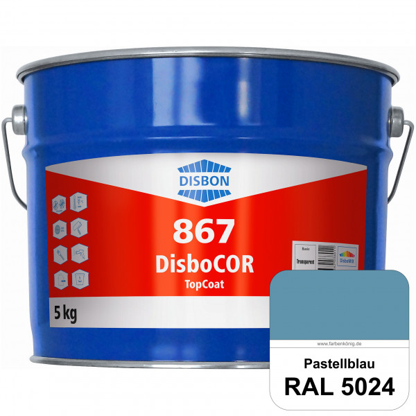 DisboCOR 867 TopCoat (RAL 5024 Pastellblau) Anwendungsfreundliche Korrosionsschutz-Deckbeschichtung