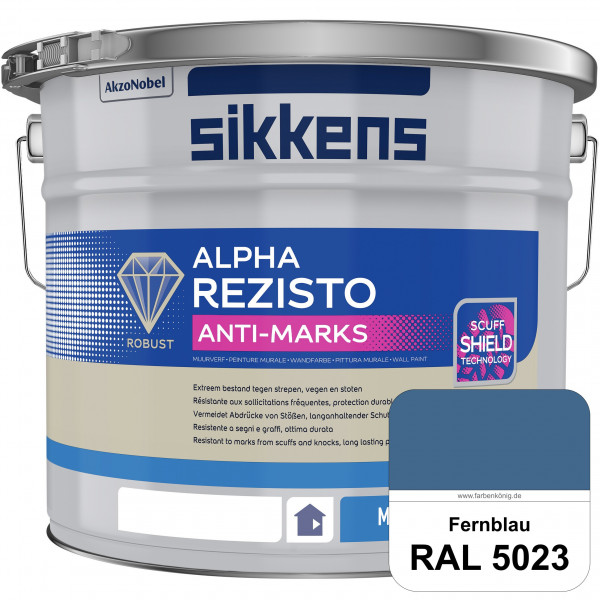 Alpha Rezisto Anti-Marks (RAL 5023 Fernblau) Extrem widerstandsfähige Innenwandfarbe