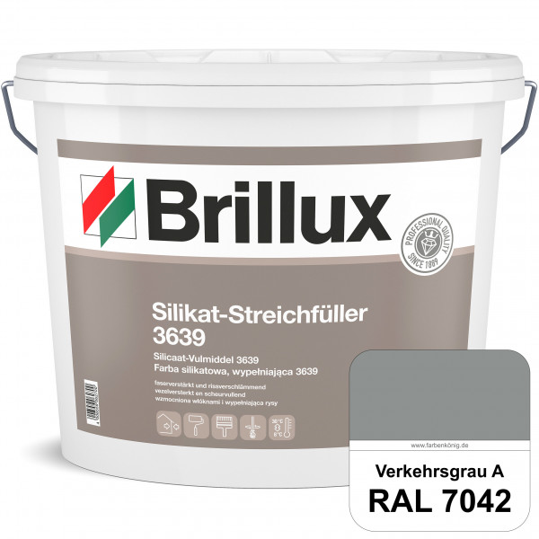 Silikat-Streichfüller ELF 3639 (RAL 7042 Verkehrsgrau A) Wetterbeständiger, gebrauchsfertiger Streic