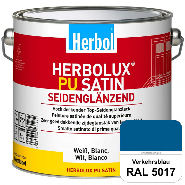 Herbolux PU Satin (RAL 5017 Verkehrsblau) Top-PU-Seidenglanzlack (Innen & Außen)