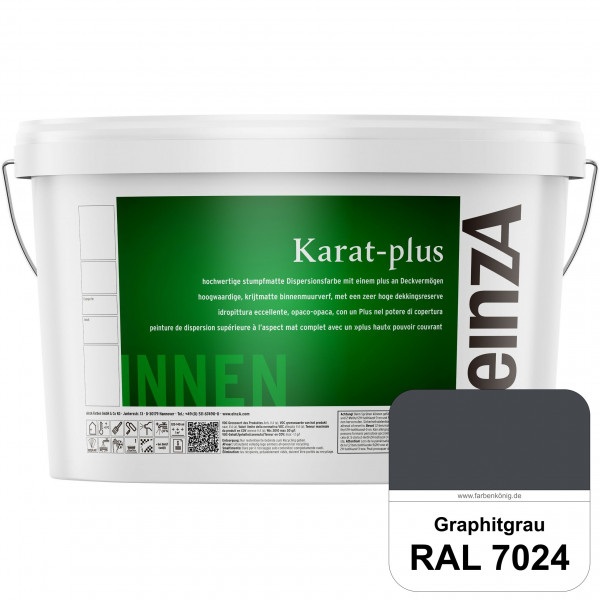 einzA Karat-plus (RAL 7024 Graphitgrau) Innenwandfarbe mit herausragenden Produkteigenschaften