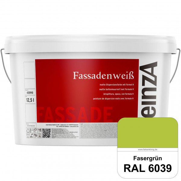 einzA Fassadenweiß (RAL 6039 Fasergrün) Sil-Fassadenfarbe gegen Schmutz & Vergrünung