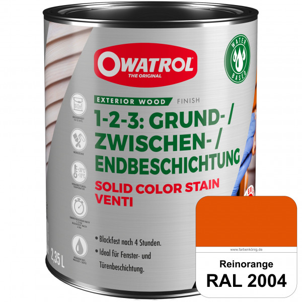 SOLID COLOR STAIN VENTI (RAL 2004 Reinorange)