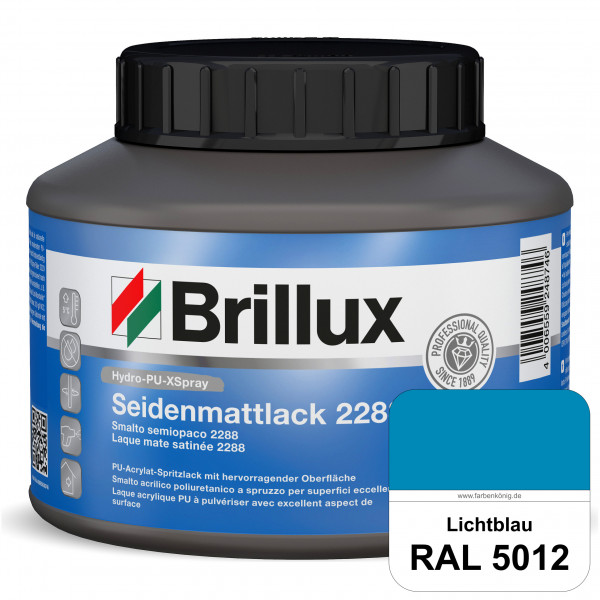 Hydro-PU-XSpray Seidenmattlack 2288 (RAL 5012 Lichtblau) hochwertiger Lack speziell für das XVLP-Spr