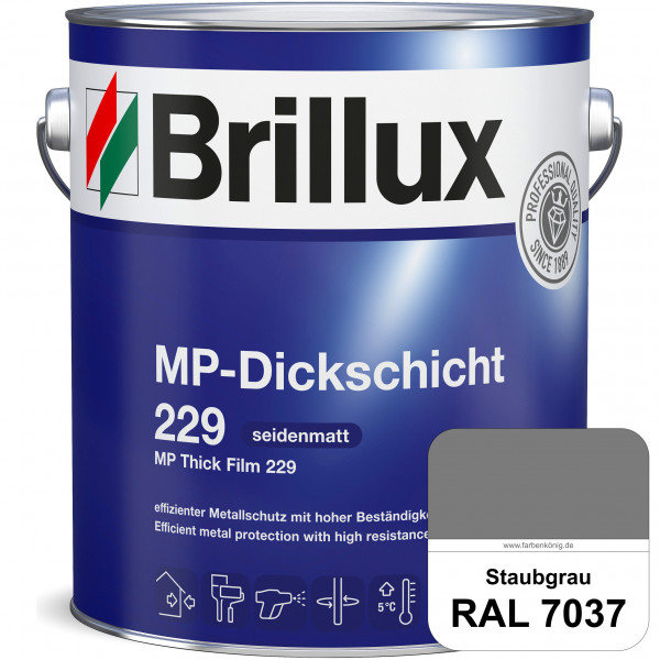 MP-Dickschicht 229 (RAL 7037 Staubgrau) Korrosionsschutz für grundierten Eisen- & Stahl sowie für Zi