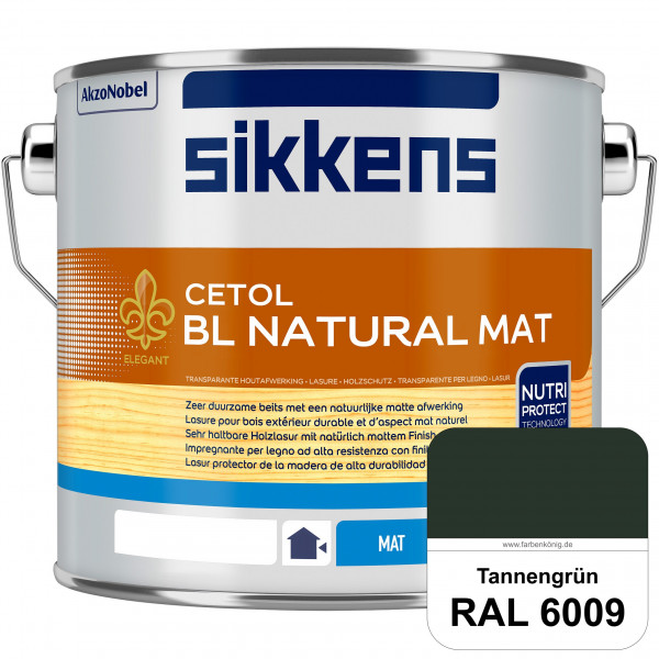 Cetol BL Natural Mat (RAL 6009 Tannengrün) Matte, wasserverdünnnbare Dünnschichtlasur