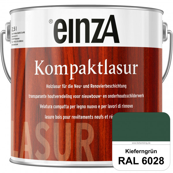 einzA Kompaktlasur (RAL 6028 Kieferngrün) Lasuranstrich für den Neu- und Renovieranstrich