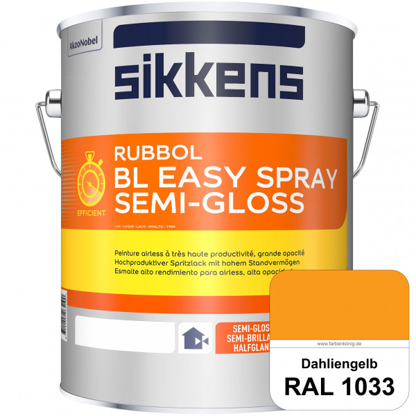 Rubbol BL Easy Spray (RAL 1033 Dahliengelb) Seidenglänzender Airlesslack (außen & innen)